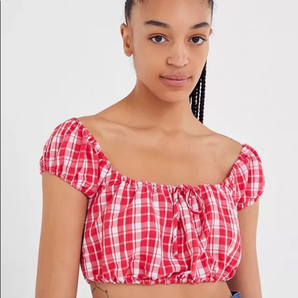 Plaid crop top